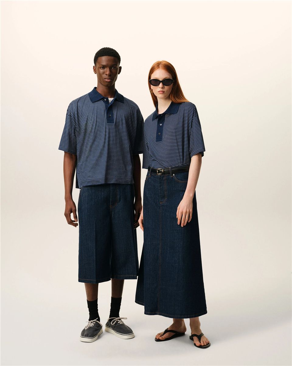 Blue cotton striped ami de coeur polo-AMI-Verso