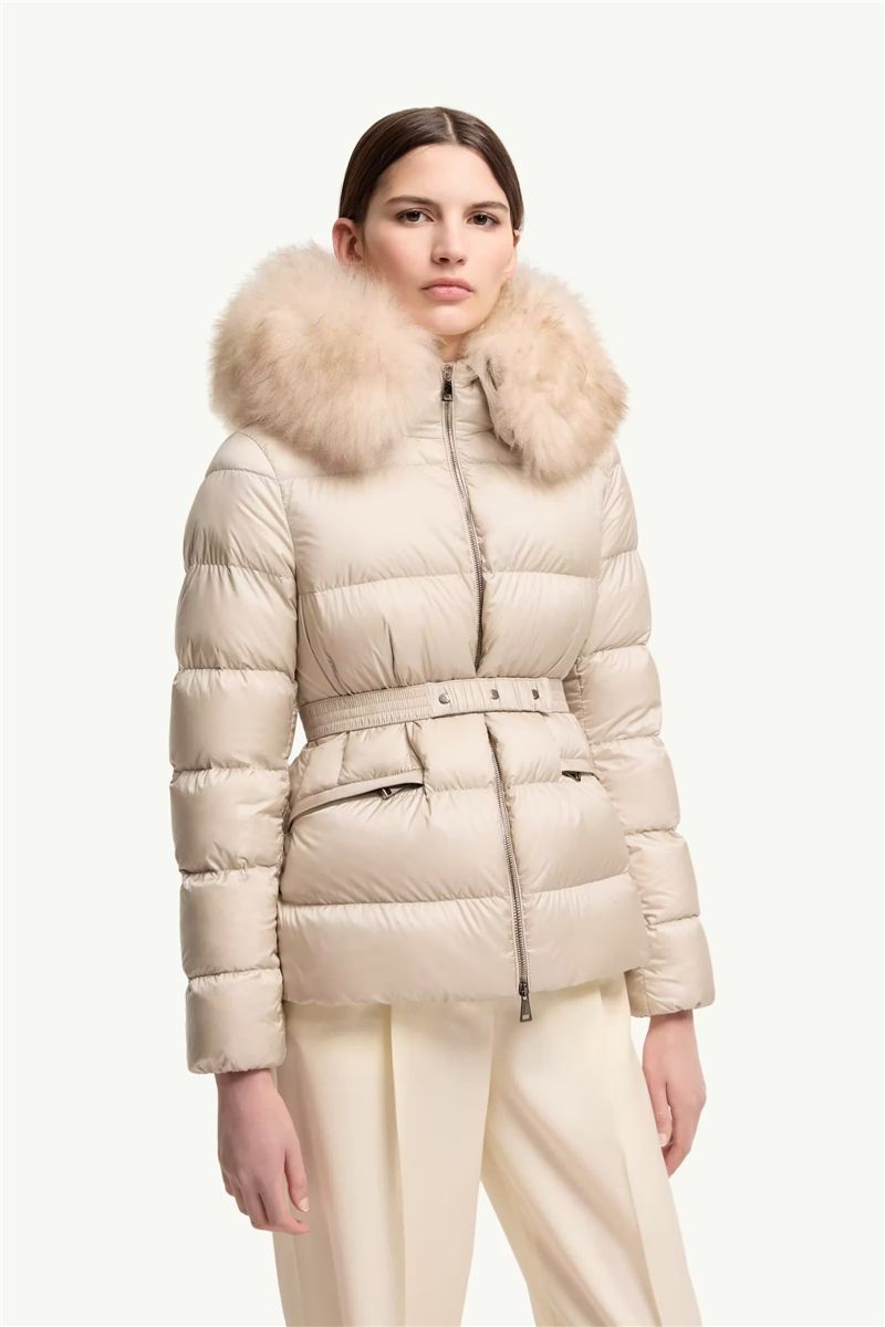 Boed hooded shearling-trimmed short down jacket-MONCLER-Verso