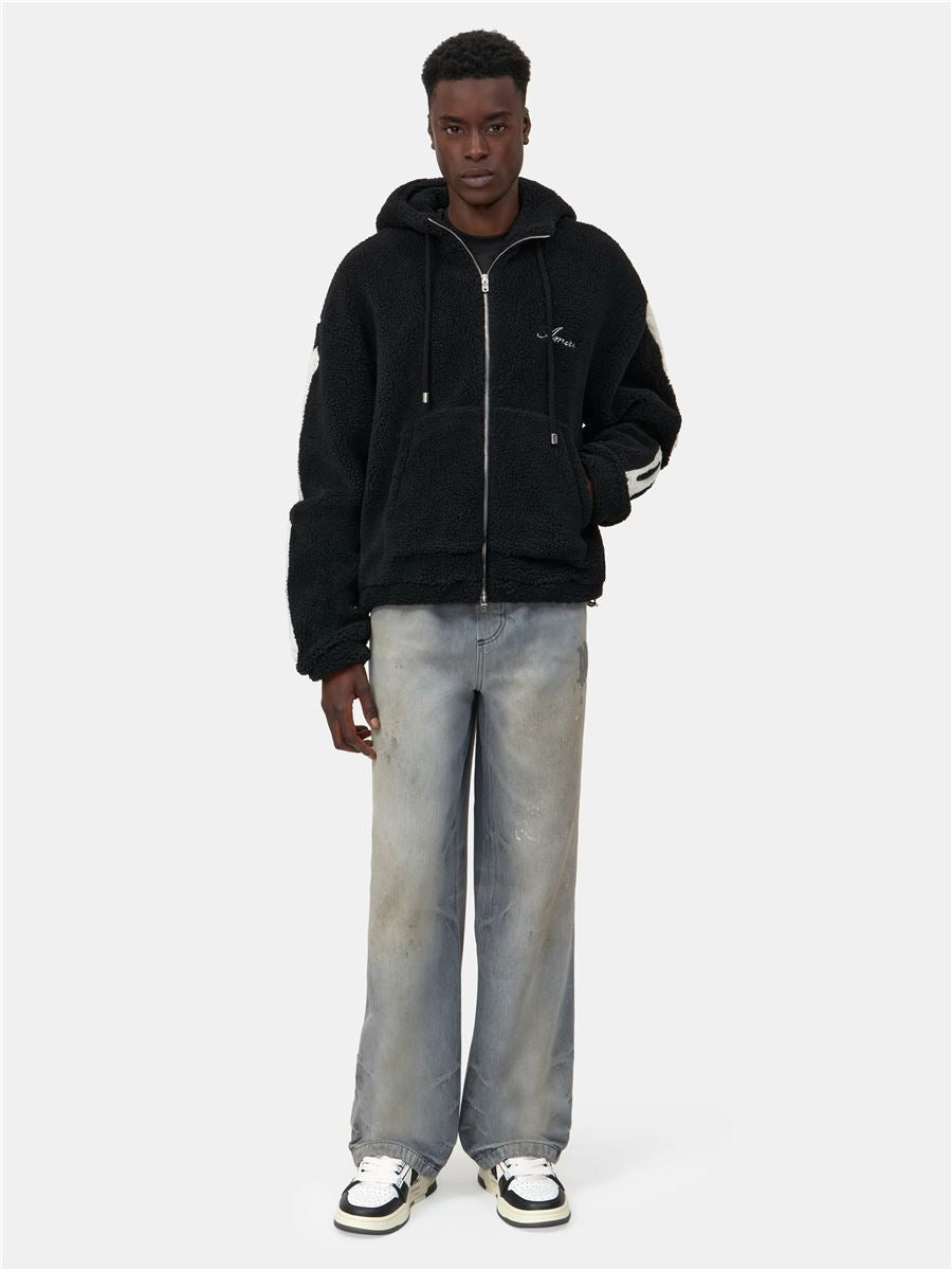 Bones Fleece Zip Hoodie-AMIRI-Verso