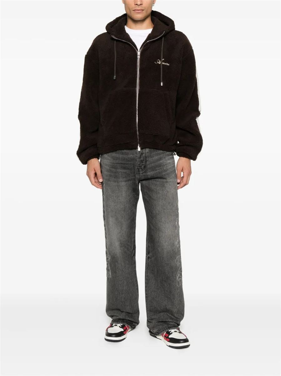 Bones Fleece Zip Hoodie-AMIRI-Verso