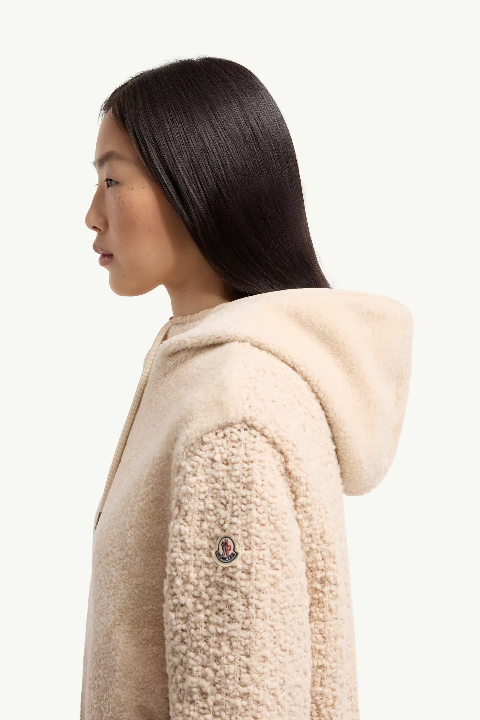 Bouclé & Teddy Zip-Up Hoodie-MONCLER-Verso