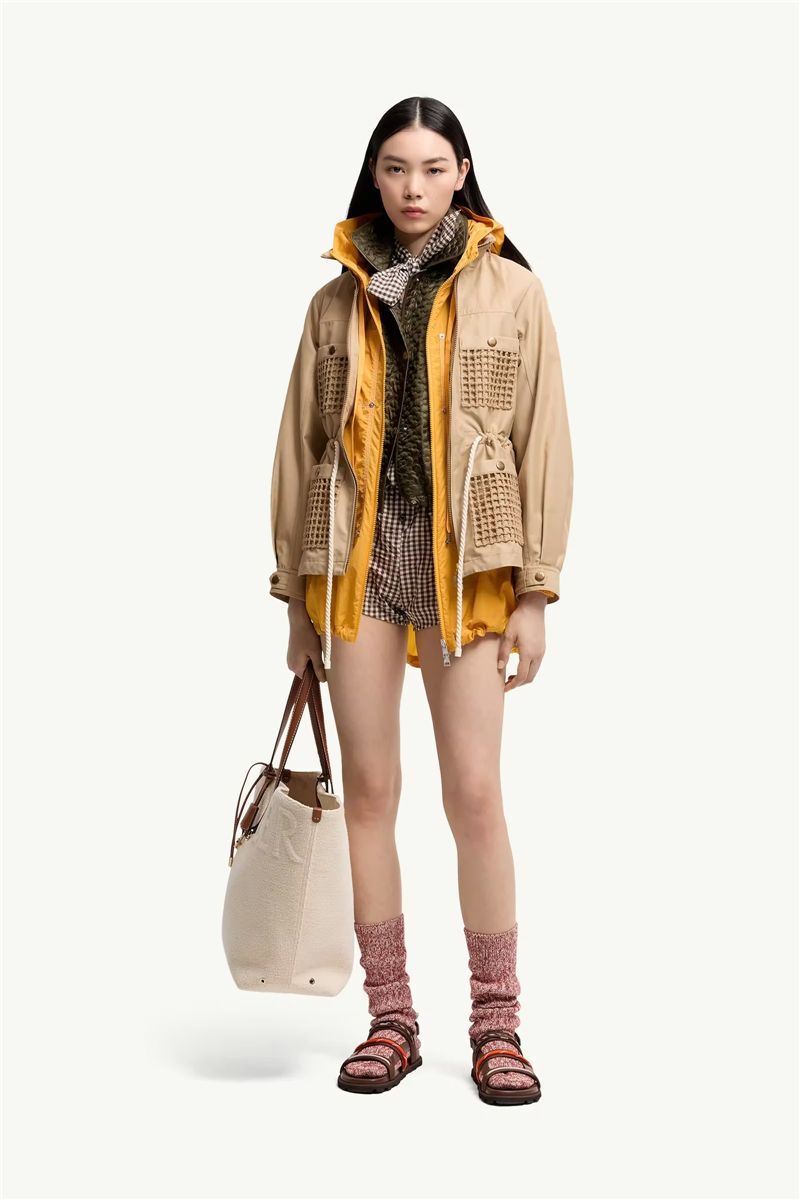 Bougain twill hooded jacket-MONCLER-Verso
