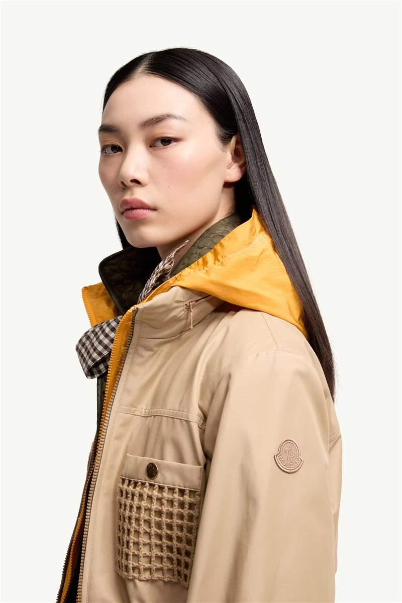 Bougain twill hooded jacket-MONCLER-Verso