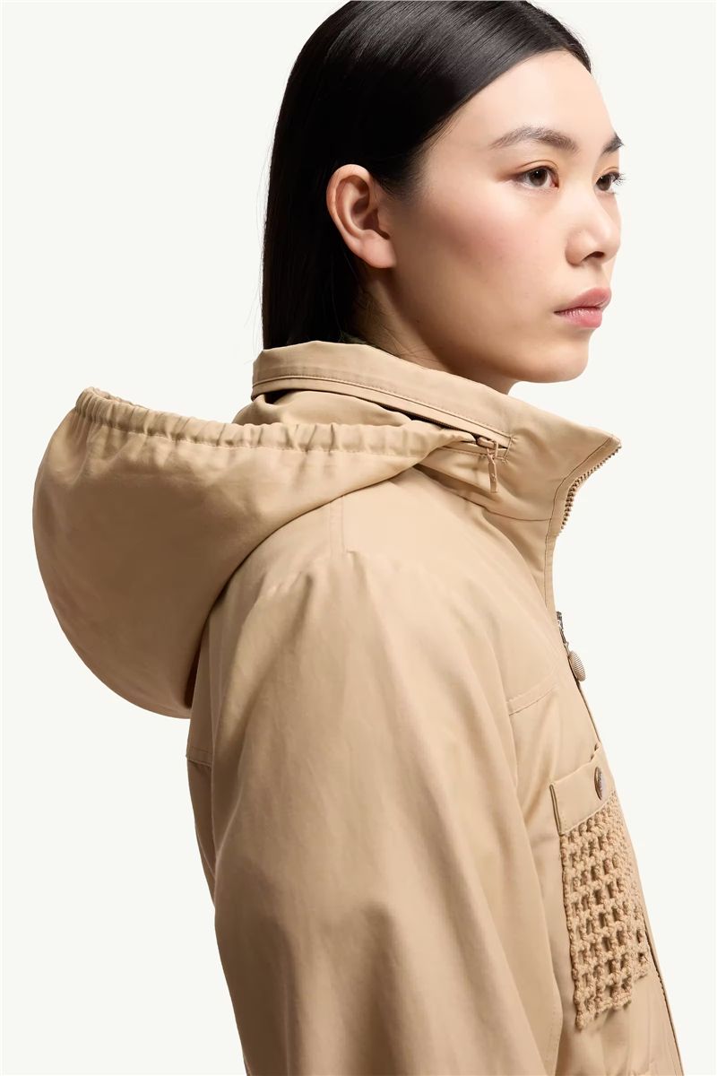 Bougain twill hooded jacket-MONCLER-Verso
