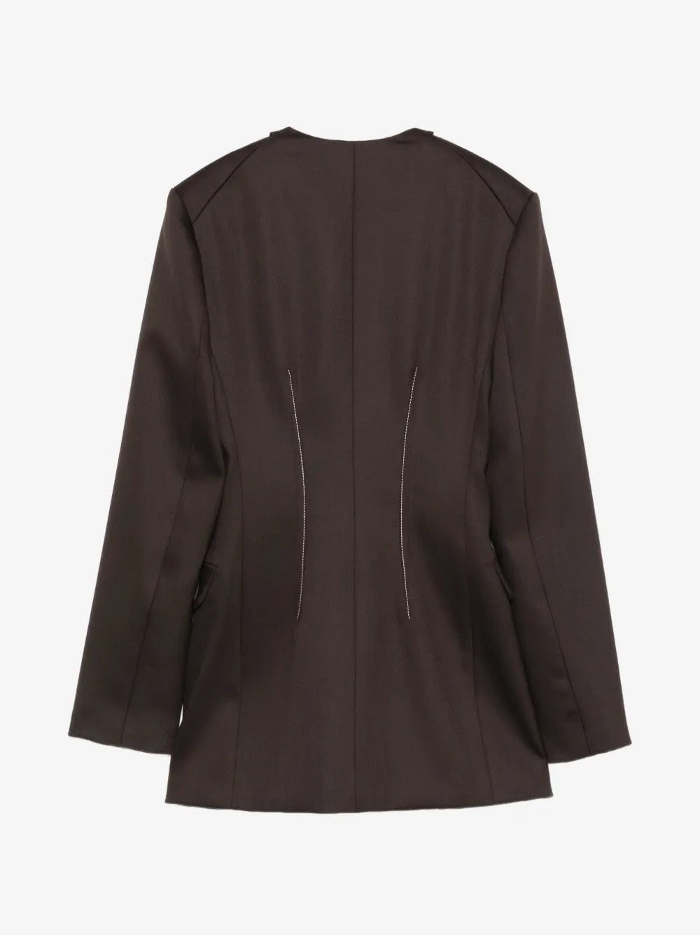 Bow-detail contrast-stitch blazer-GENNY-Verso
