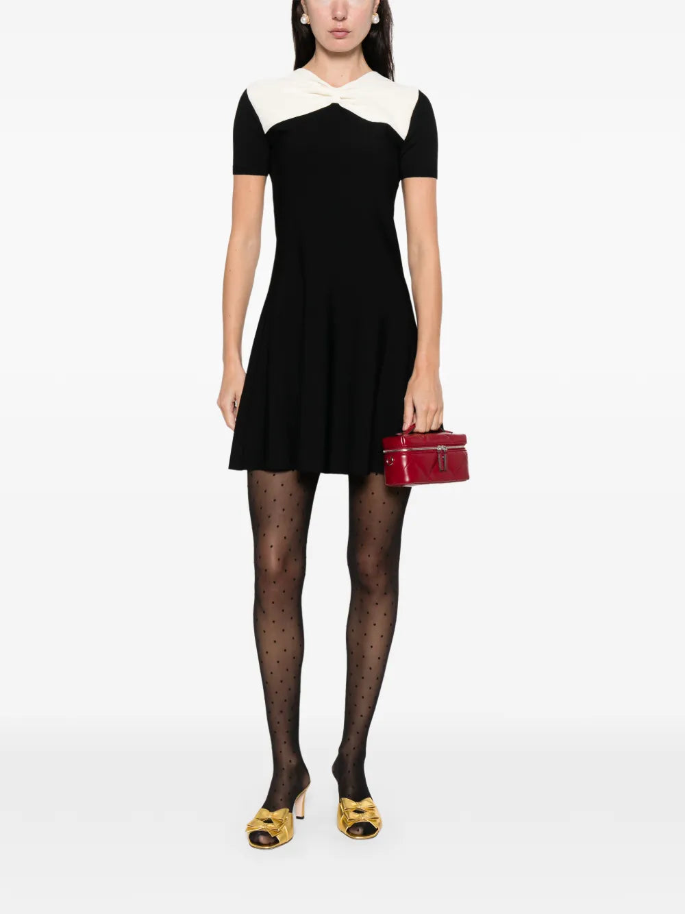 Bow-detail mini dress-VALENTINO-Verso