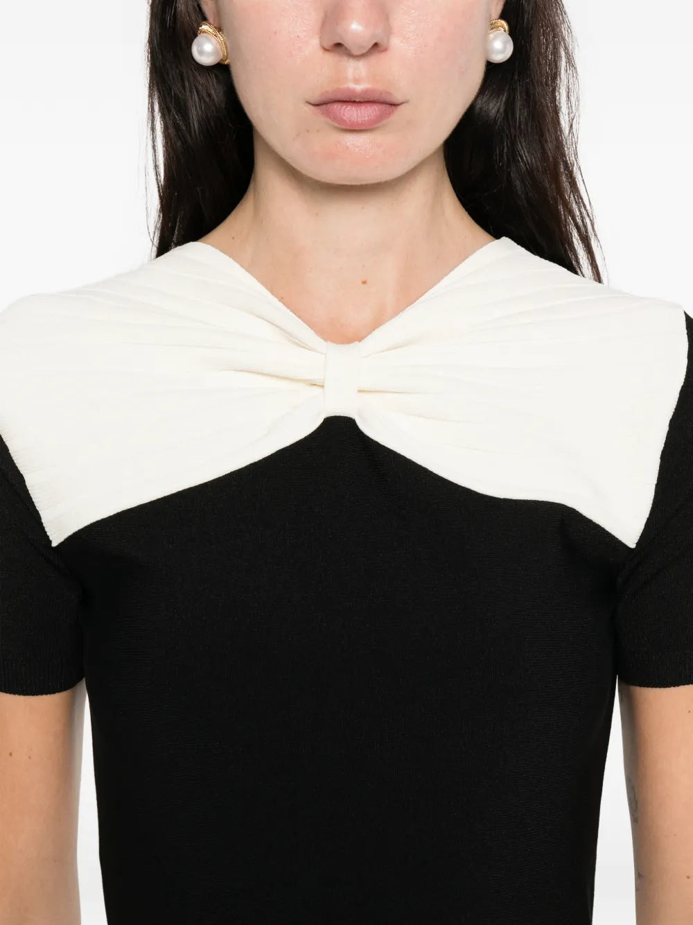 Bow-detail mini dress-VALENTINO-Verso