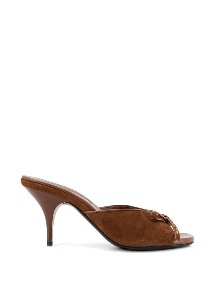 Bow-detail suede sandals-MIU MIU-304327-36-Verso