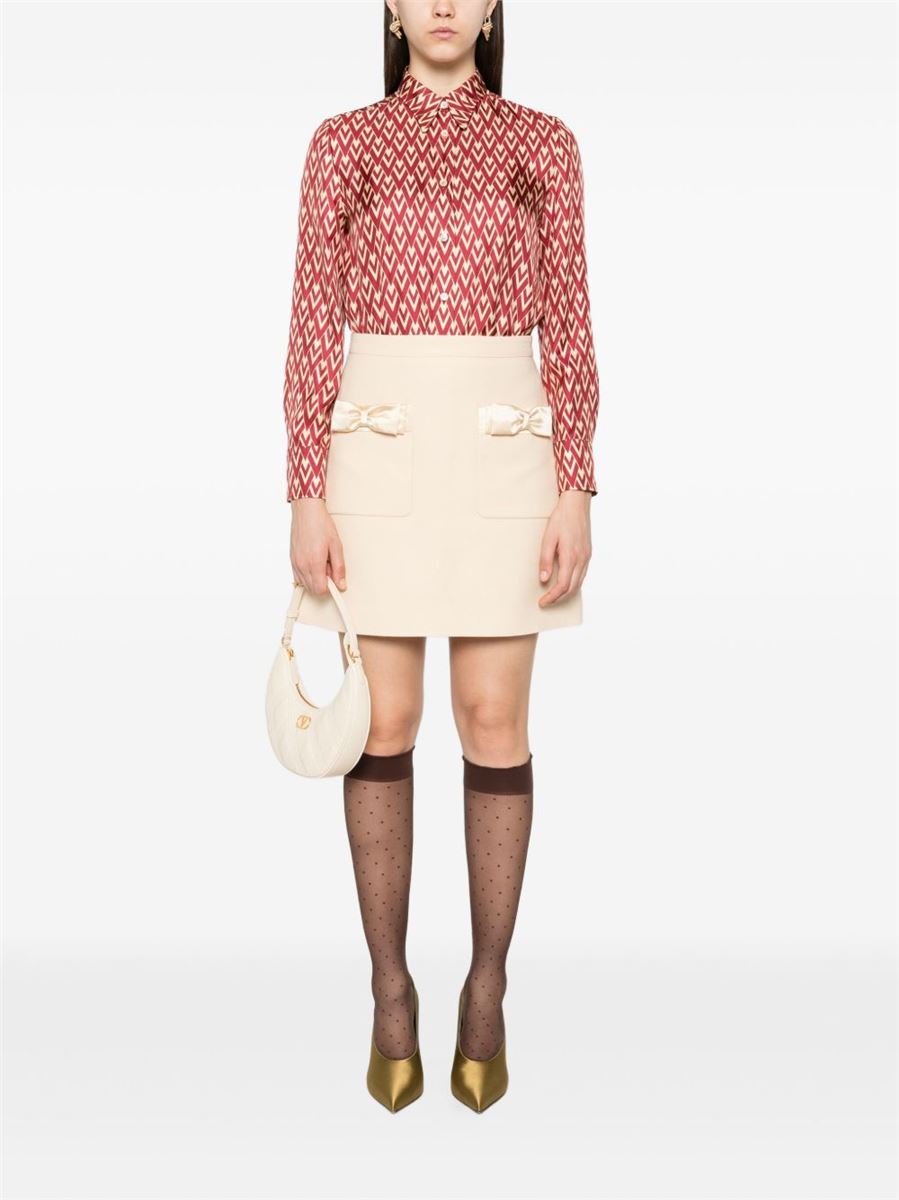 Bow-pocket mini skirt-VALENTINO-Verso