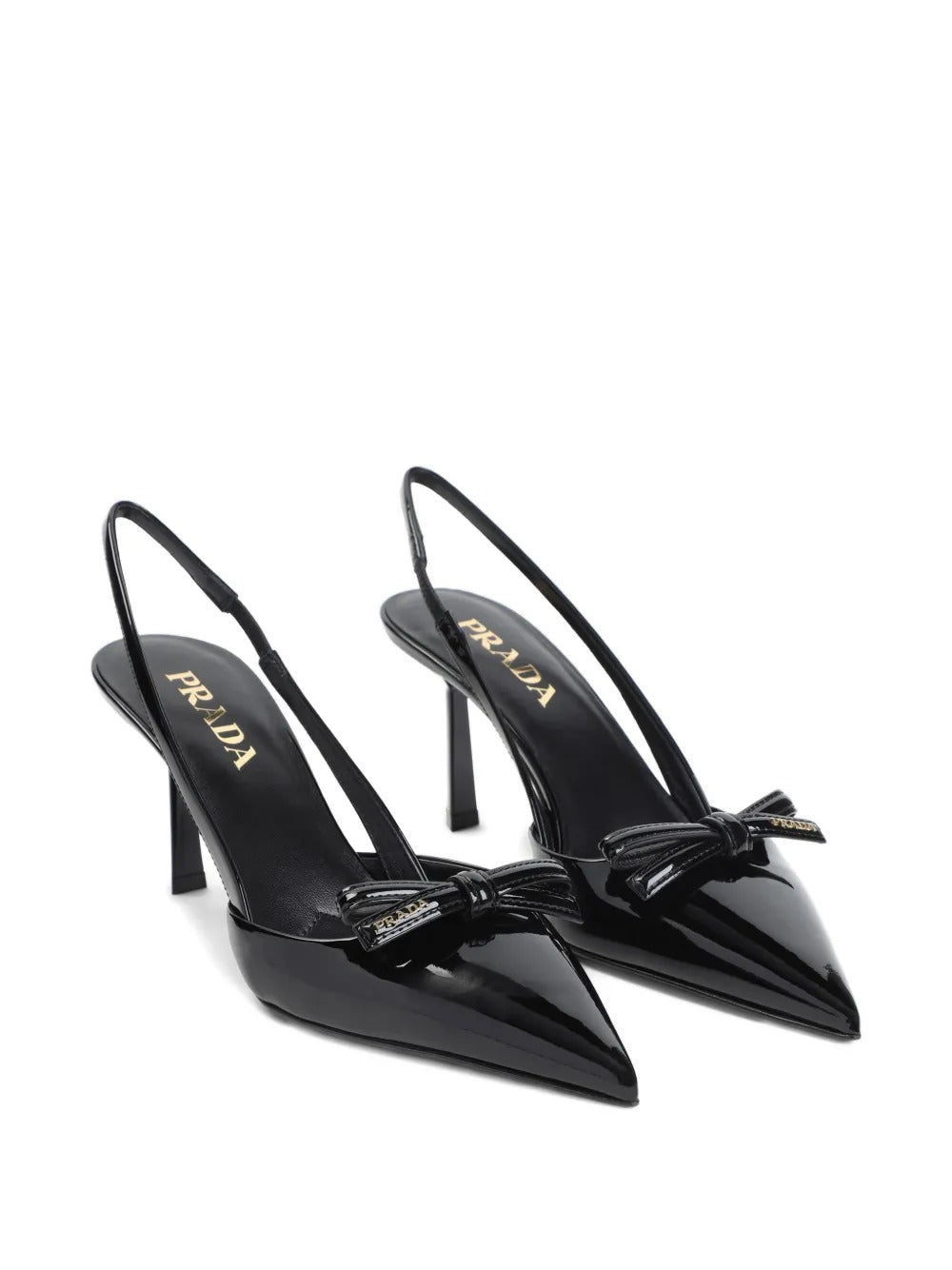 Bow Slingback Leather Pumps-PRADA-Verso