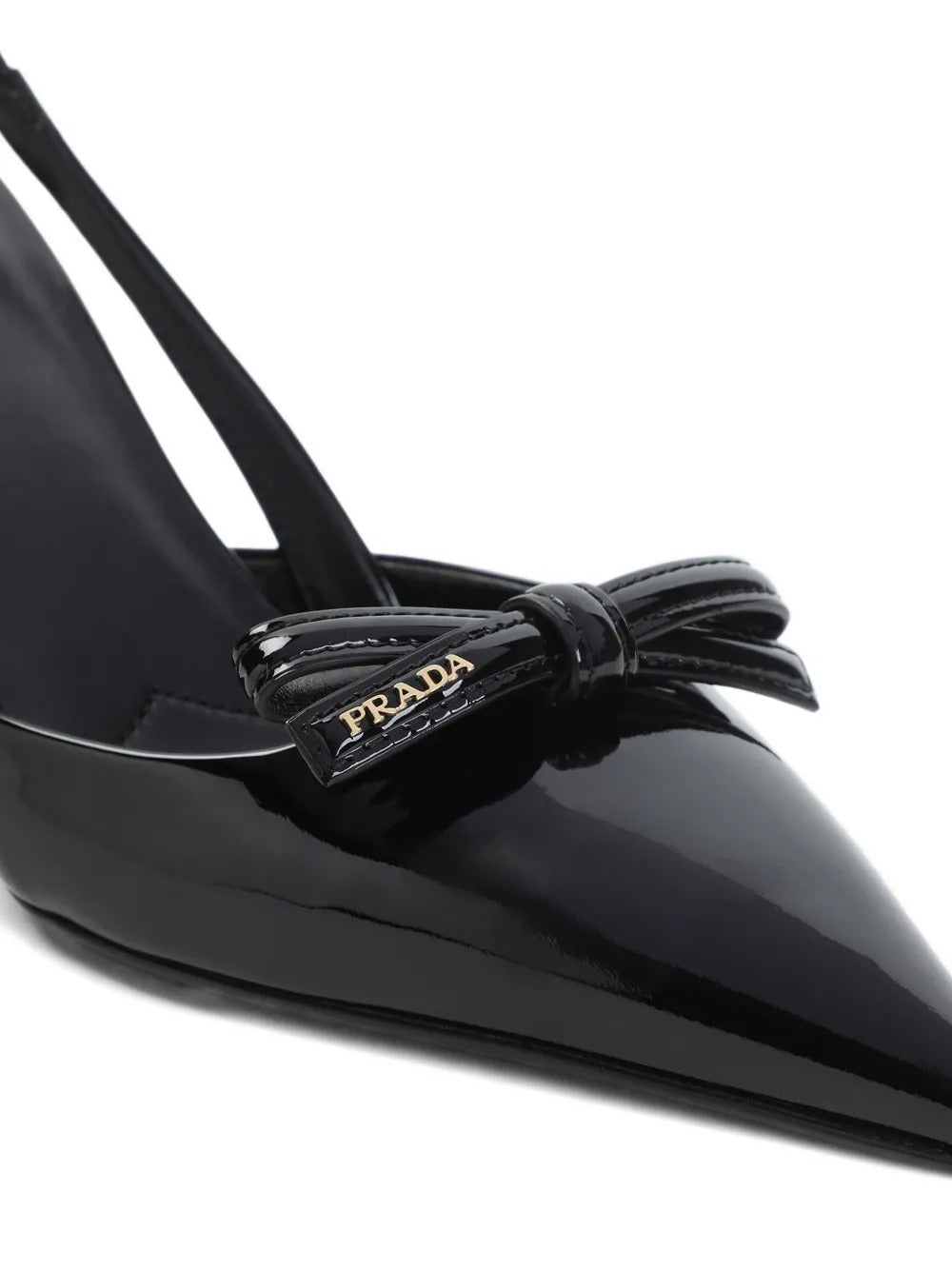 Bow Slingback Leather Pumps-PRADA-Verso