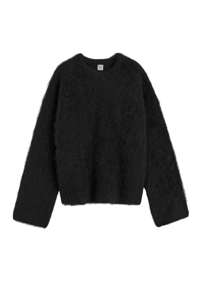 Boxy alpaca knit black