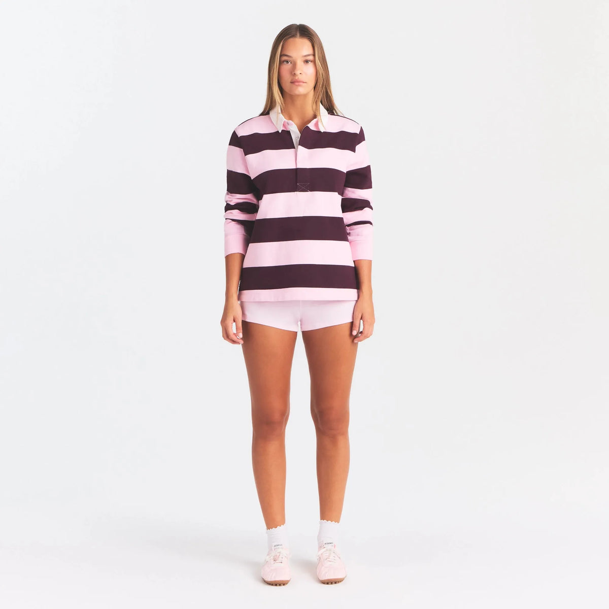 Boyfriend Fleece Oversized Polo-SKIMS-Verso