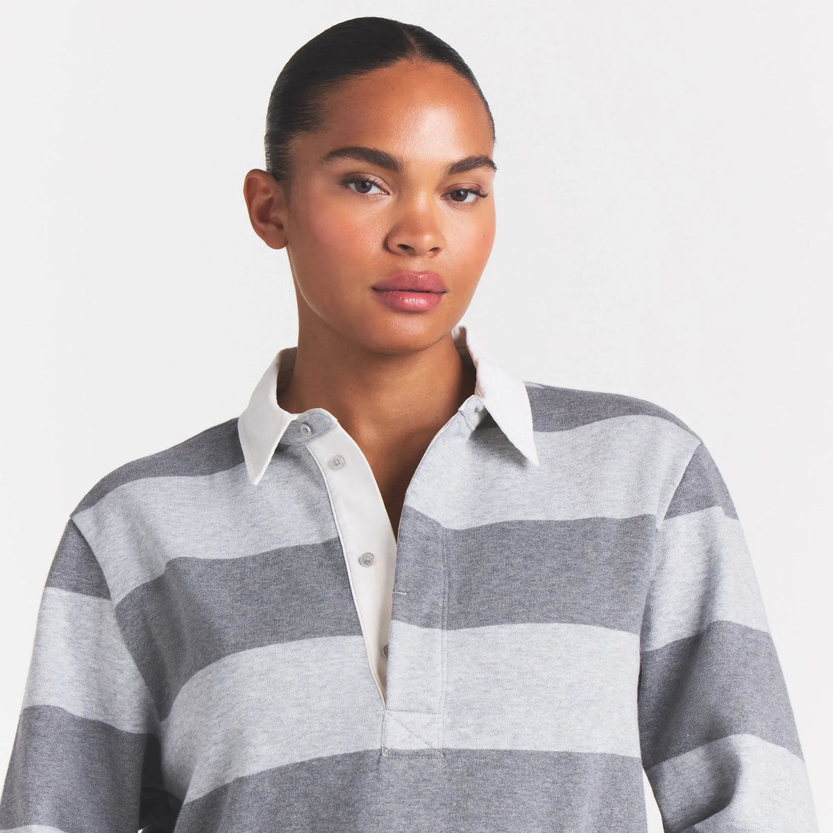 Boyfriend Fleece Oversized Polo-SKIMS-Verso