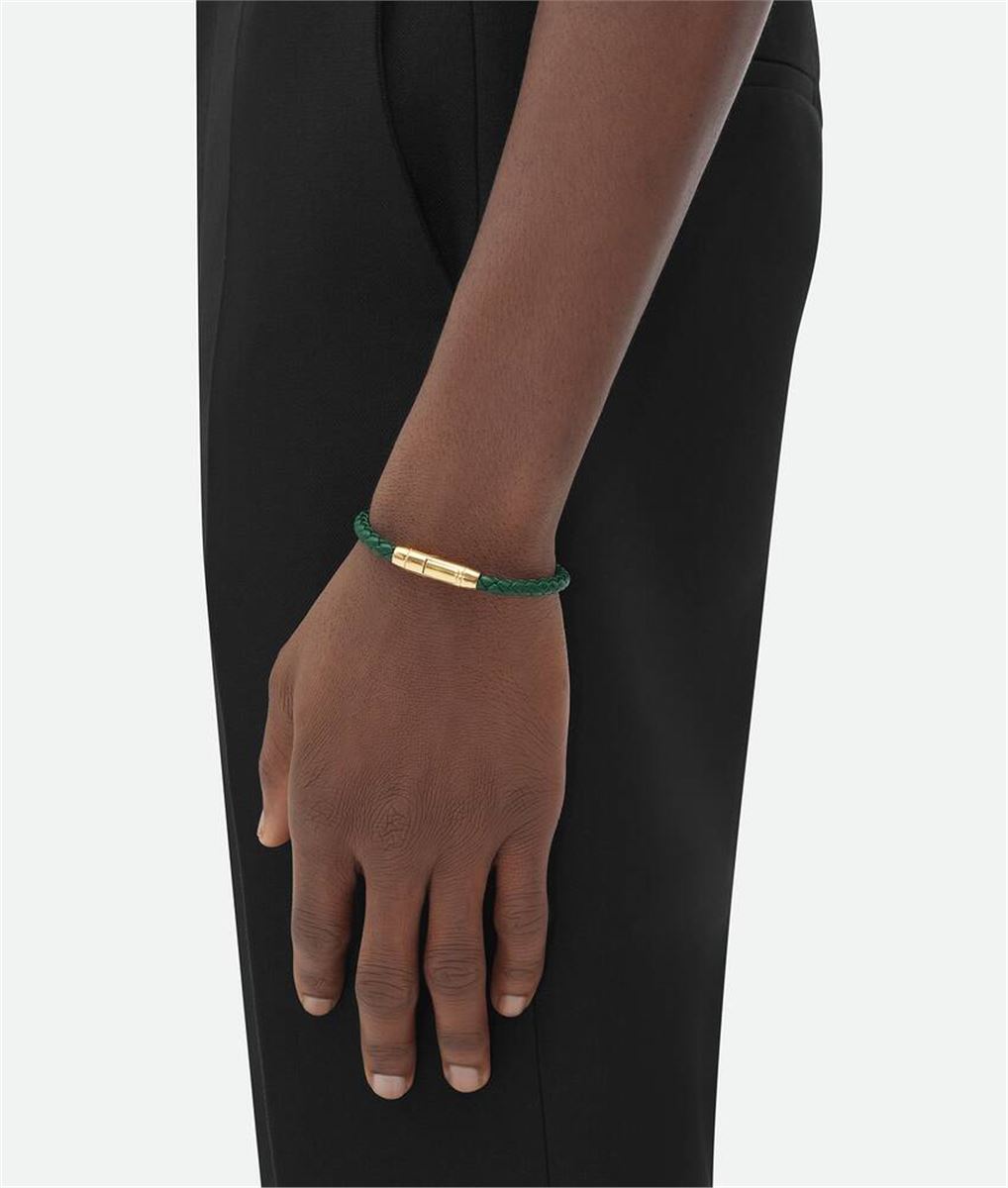 BRAID LEATHER BRACELET -  BOTTEGA VENETA -  Verso