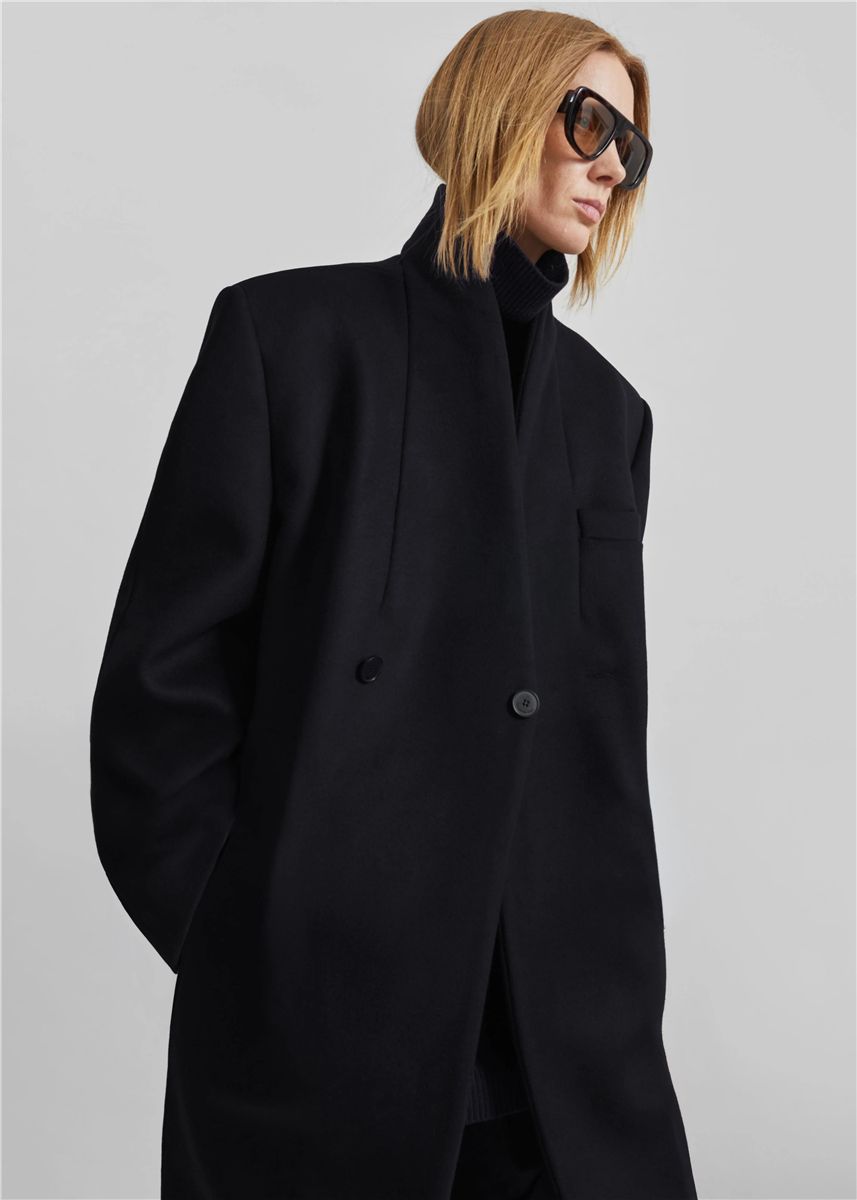 Brea collarless coat-THE FRANKIE SHOP-Verso