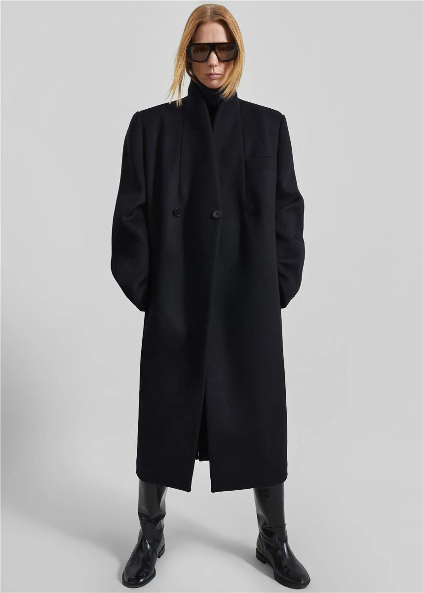 Brea collarless coat-THE FRANKIE SHOP-Verso