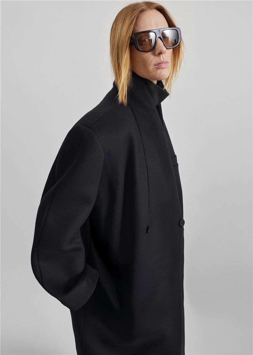 Brea collarless coat-THE FRANKIE SHOP-Verso