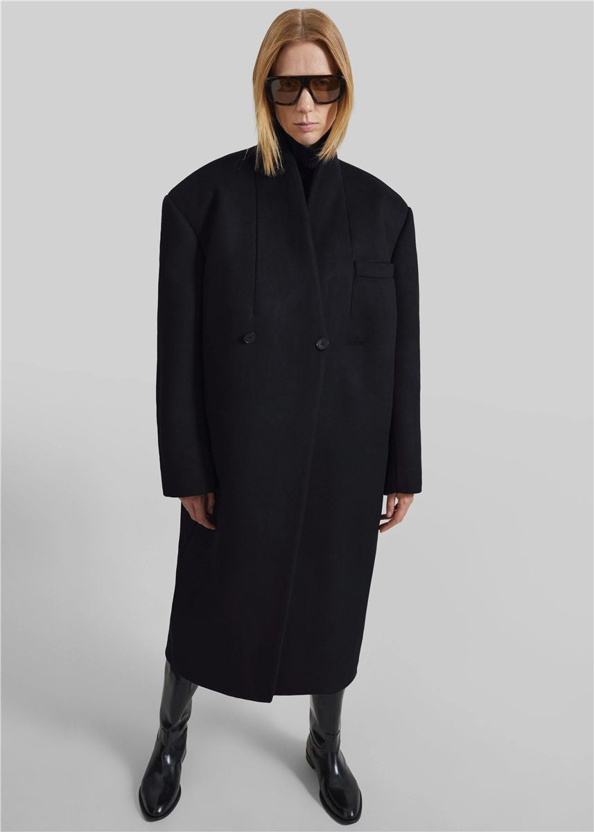 Brea collarless coat-THE FRANKIE SHOP-Verso
