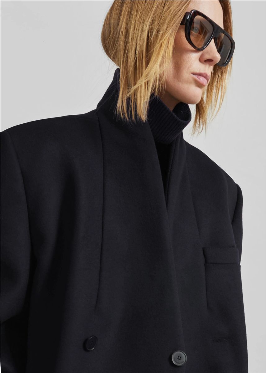 Brea collarless coat-THE FRANKIE SHOP-Verso