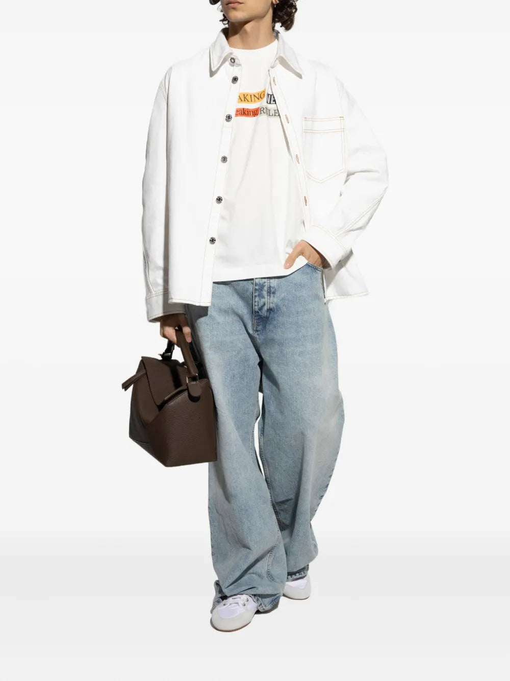 Breaking news graphic t-shirt-PALM ANGELS-Verso