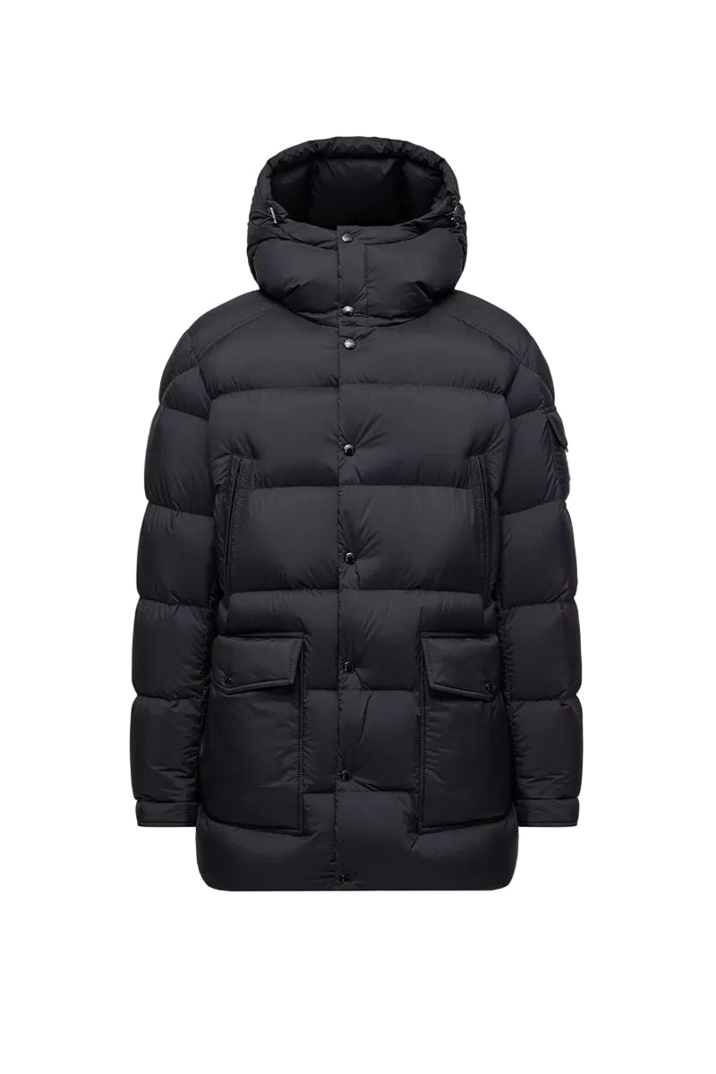 Bretagne hooded mid-length down jacket-MONCLER-312618-1-Verso