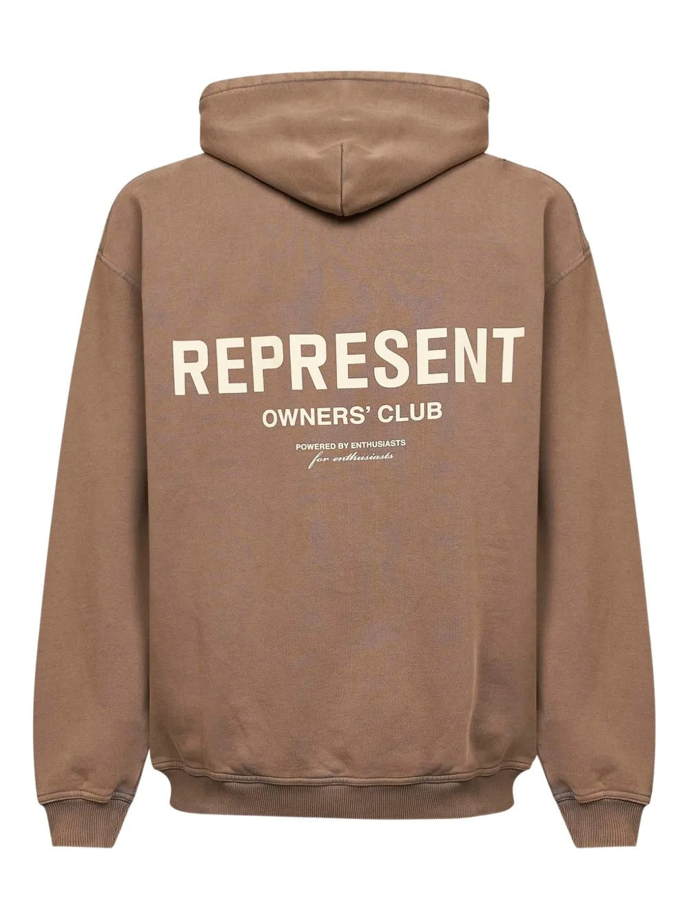 Brown Cotton Hoodie-REPRESENT-Verso