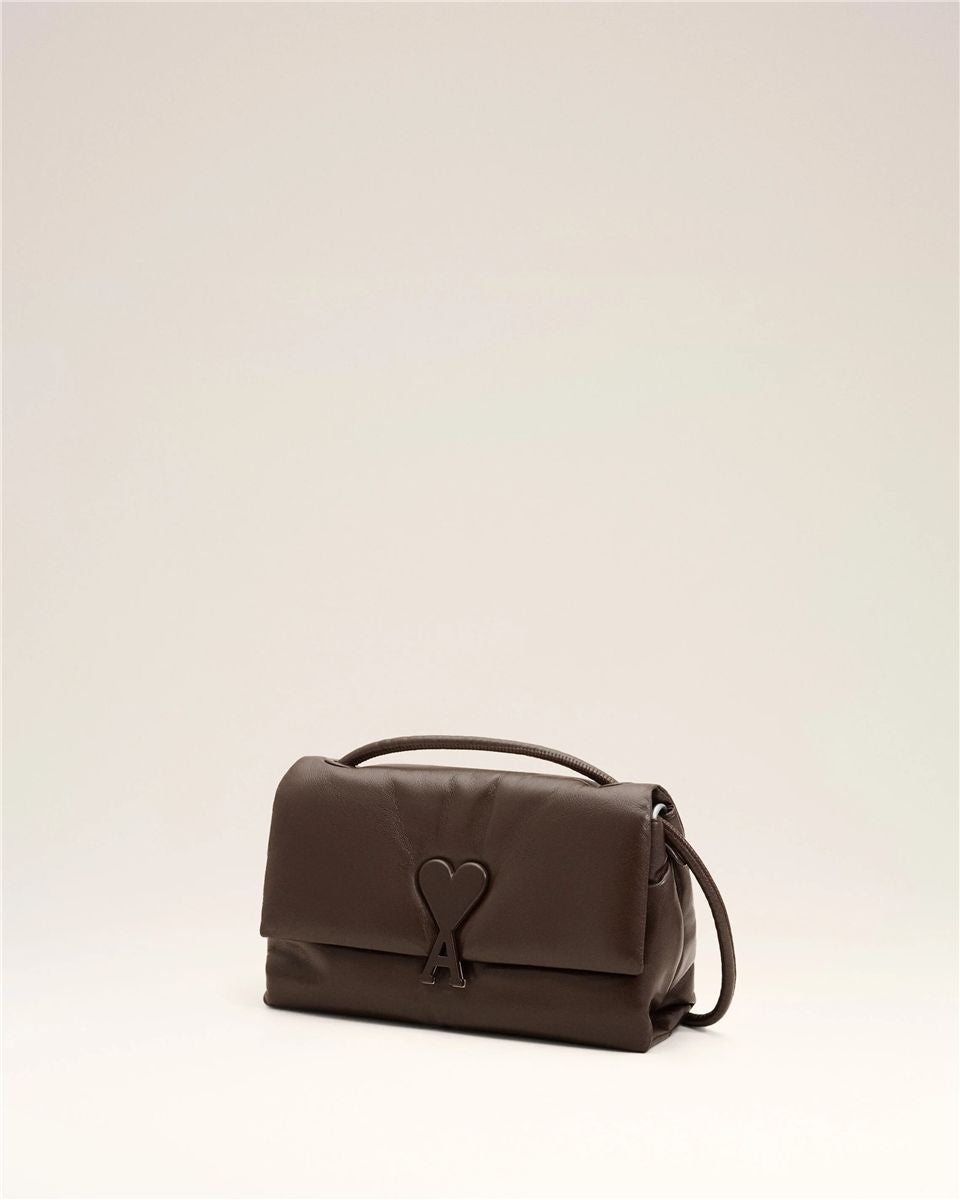 Brown cowhide leather voulez-vous bag-AMI-Verso