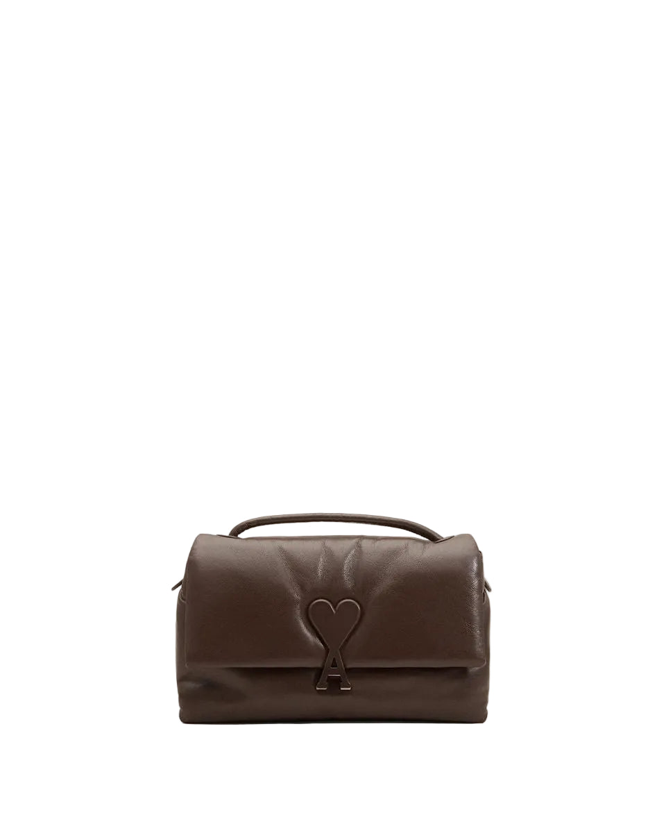 Brown cowhide leather voulez-vous bag-AMI-309757-TU-Verso