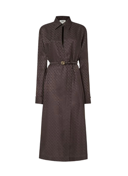 brown fendi dress ff jacquard silk Size:Adult Small Clog Made of twill with Chocolate Maternity Photo Shoot