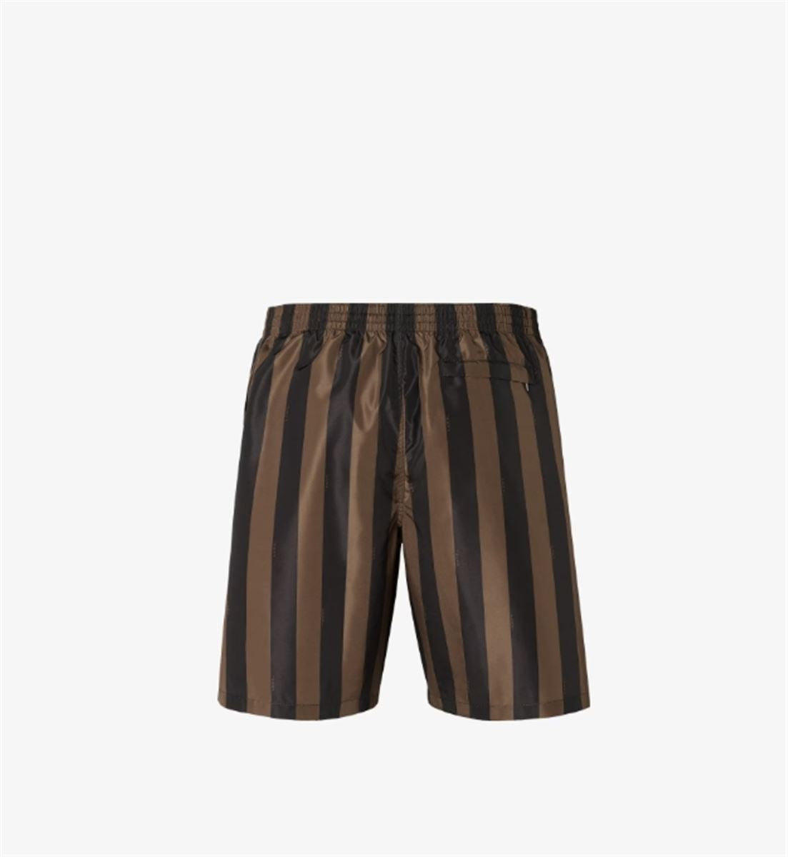 BROWN PEQUIN NYLON SHORTS - FENDI - Verso