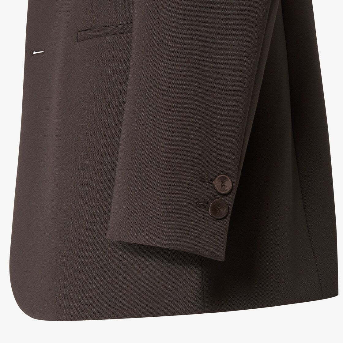 Brown wool crêpe blazer-FENDI-Verso
