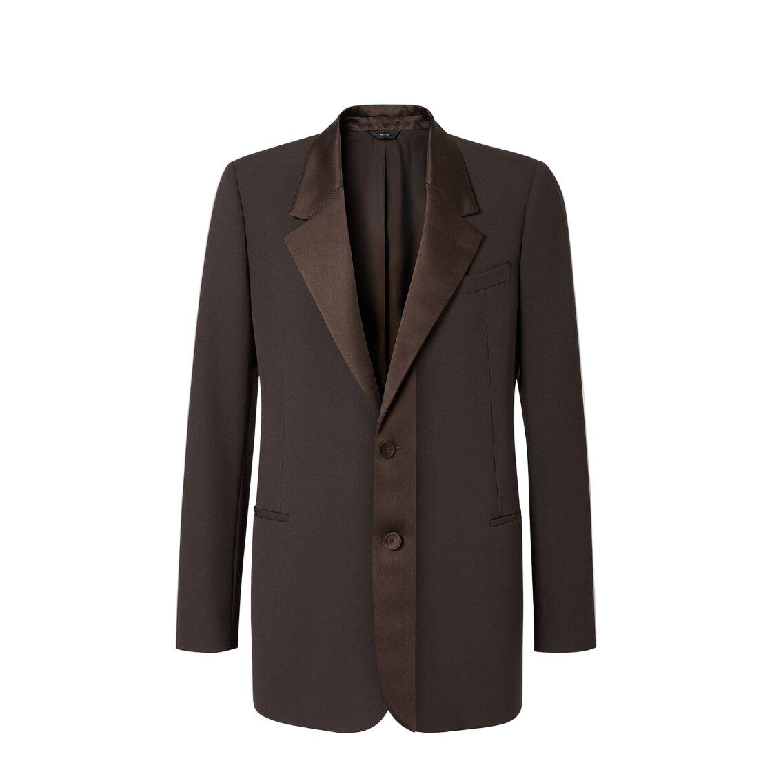 Brown wool crêpe blazer-FENDI-Verso