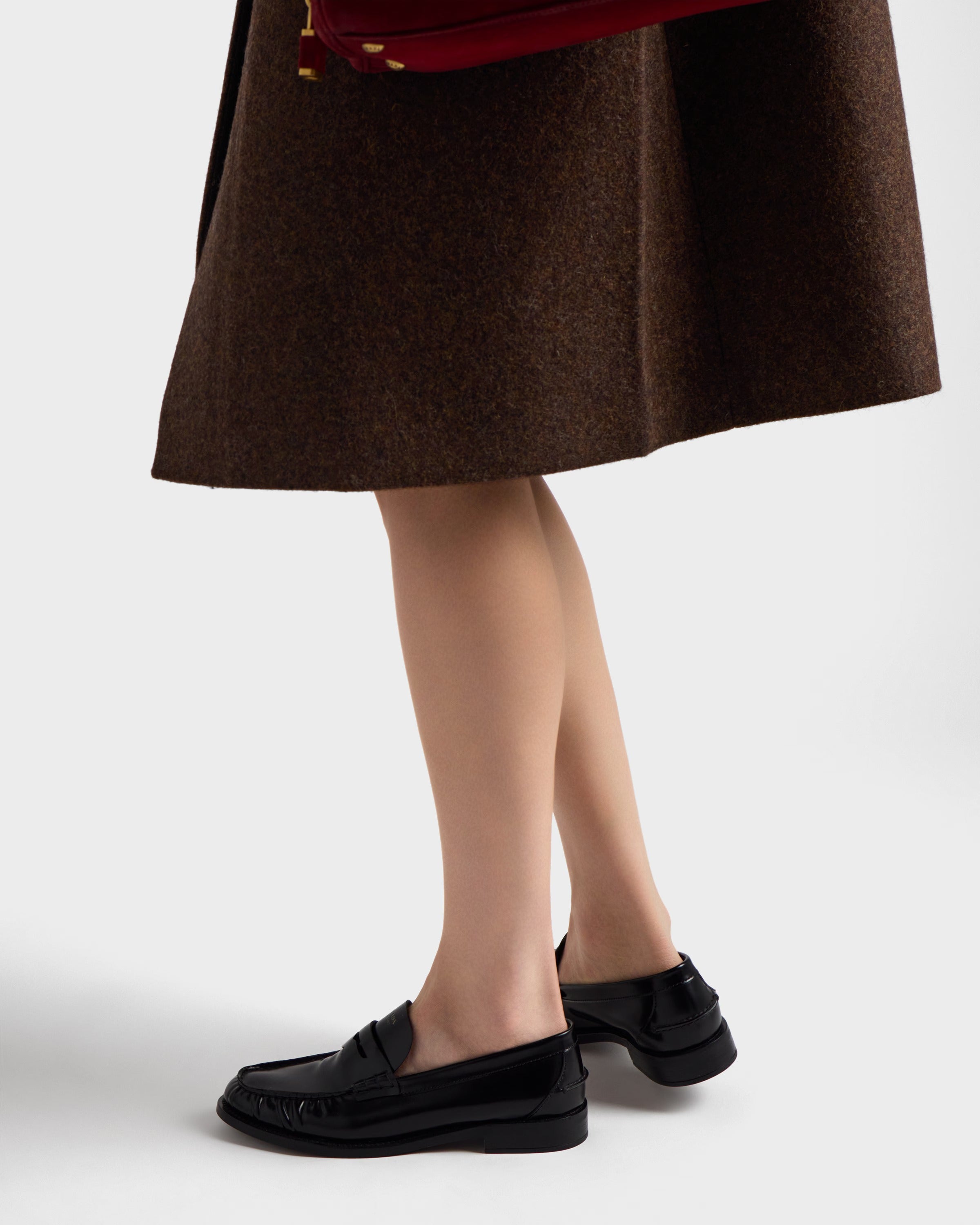 Brushed leather loafers-PRADA-Verso