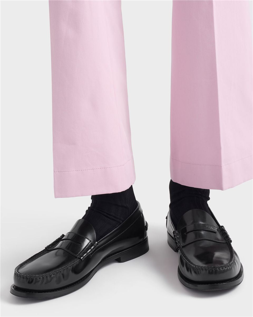 Brushed leather loafers-PRADA-Verso