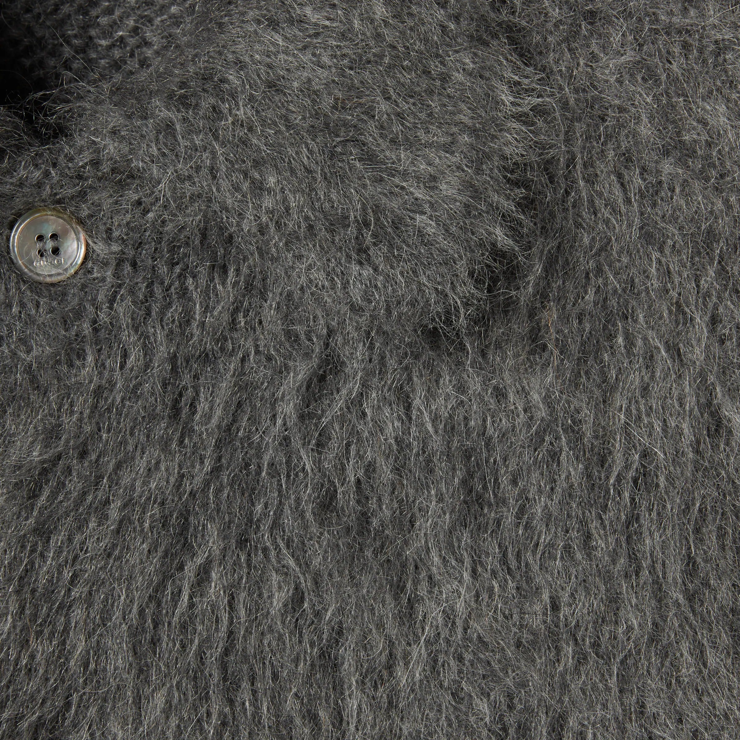Brushed wool mohair cardigan