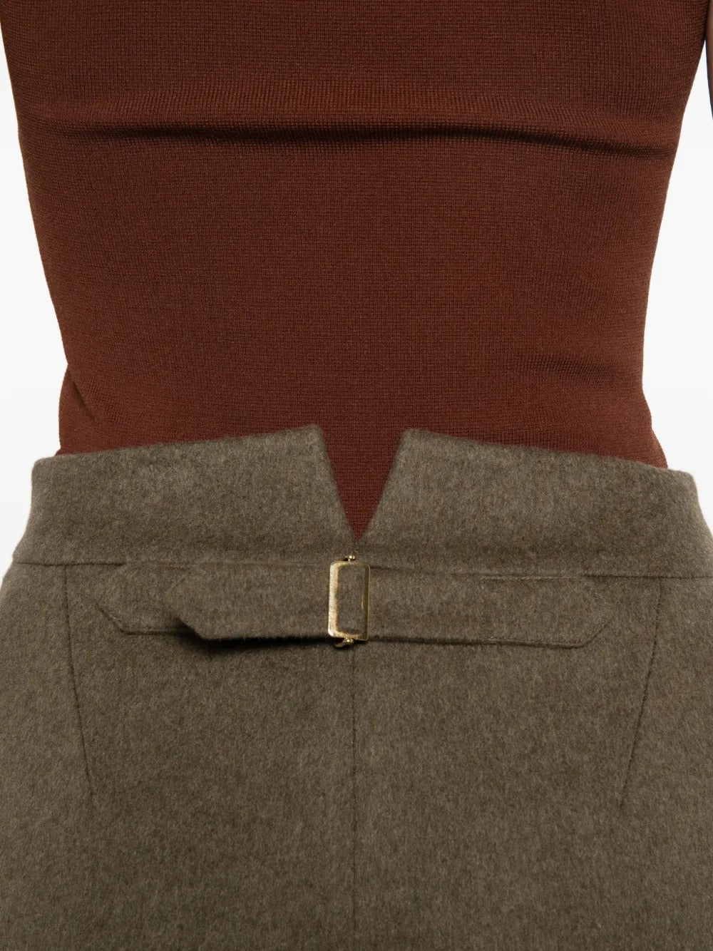Buckle-detail wide-leg trousers-ERMANNO SCERVINO-Verso