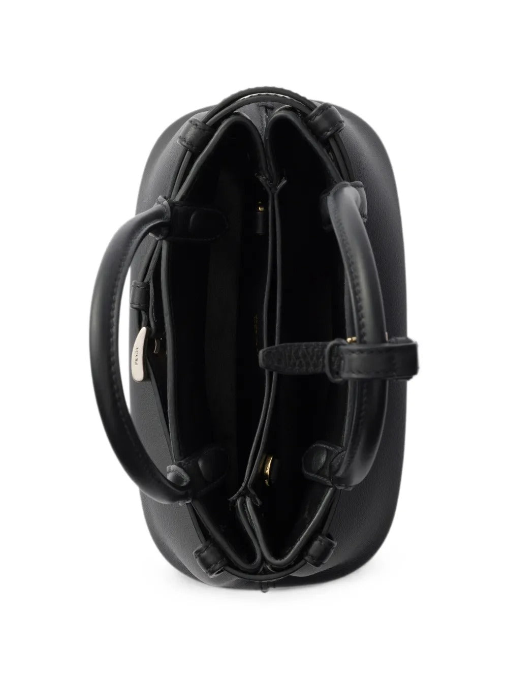 Buckle small leather bag with belt