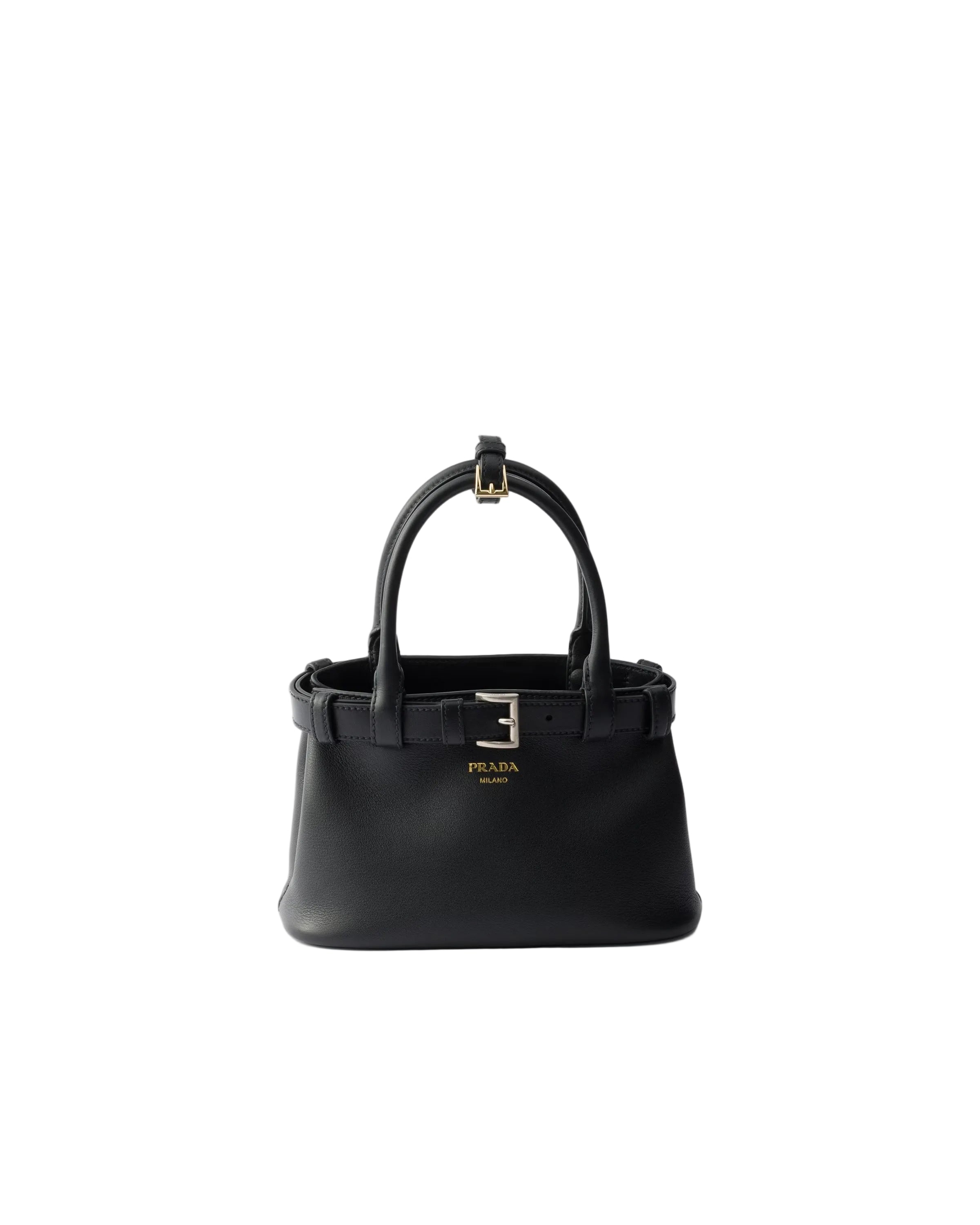 Buckle Small Leather Bag with Belt-PRADA-312165-TU-Verso