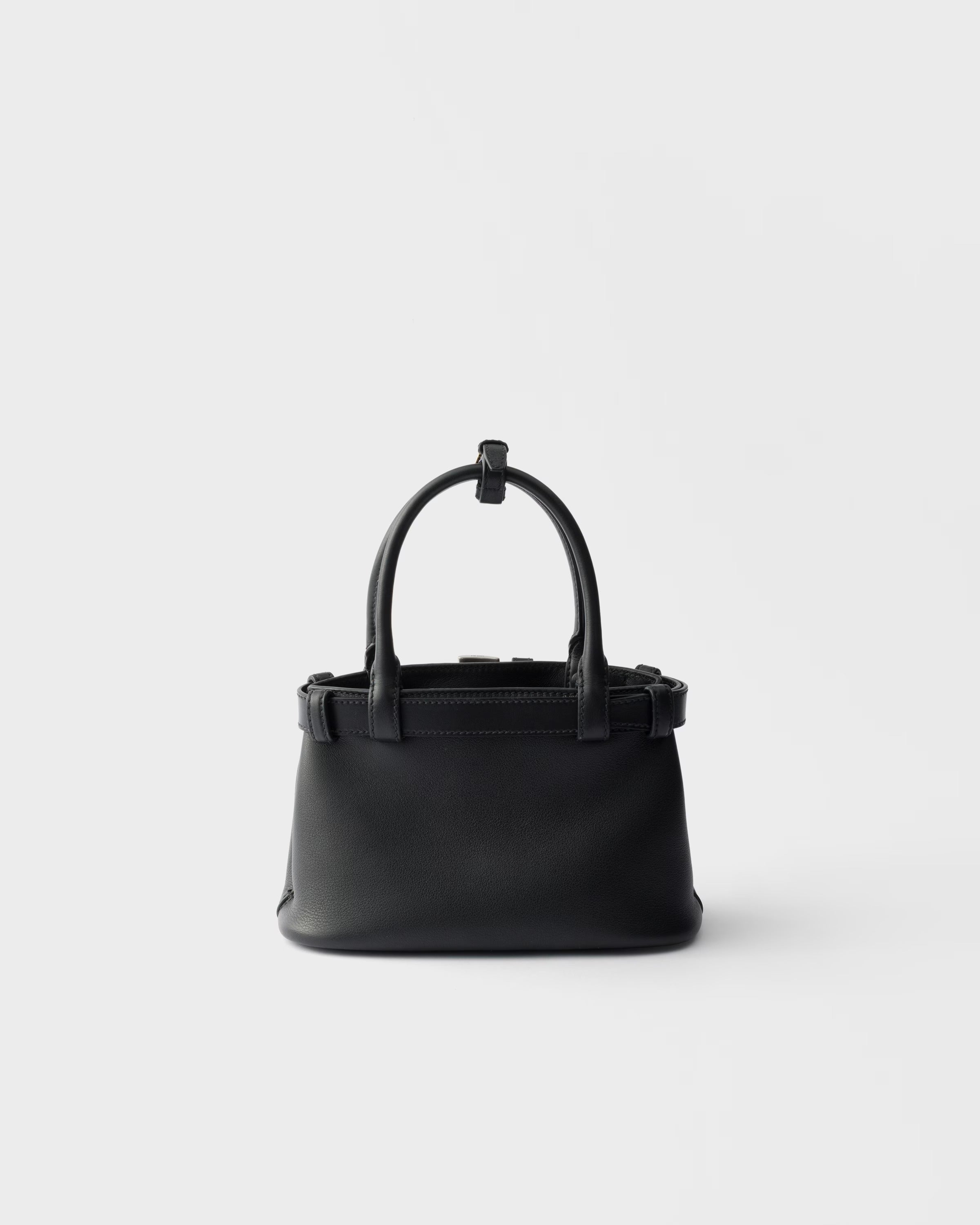 Buckle Small Leather Bag with Belt-PRADA-Verso