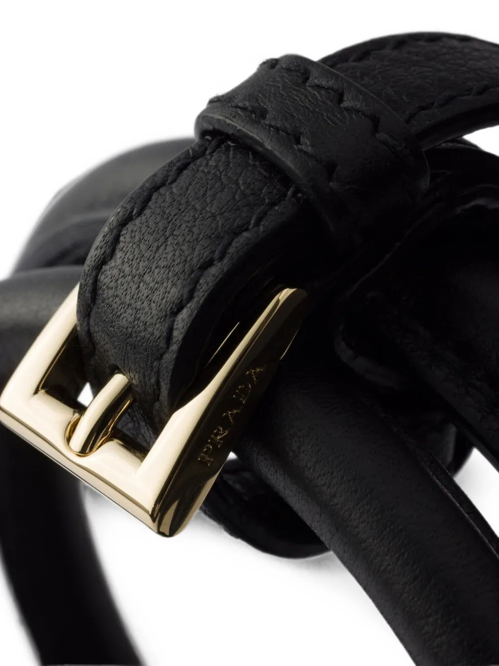 Buckle small leather bag with belt