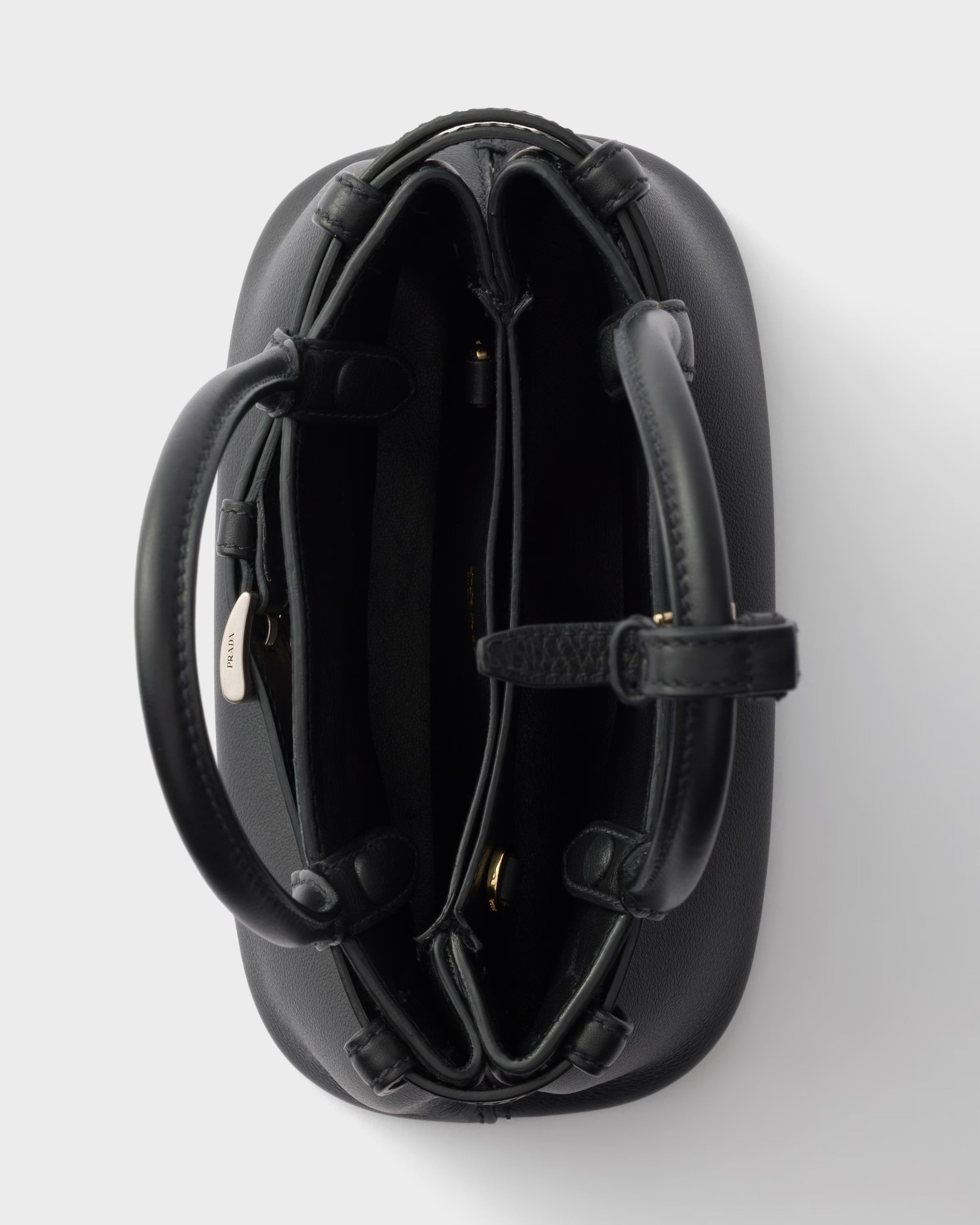Buckle Small Leather Bag with Belt-PRADA-Verso