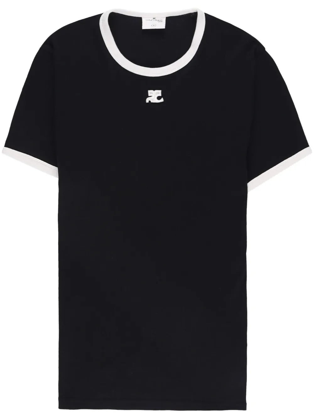 Bumpy contrast t-shirt-COURRÈGES-Verso
