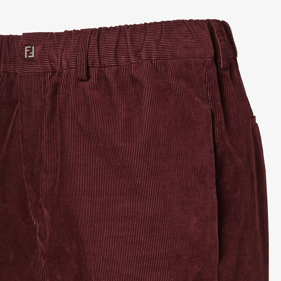 Burgundy Velvet Trousers-FENDI-Verso