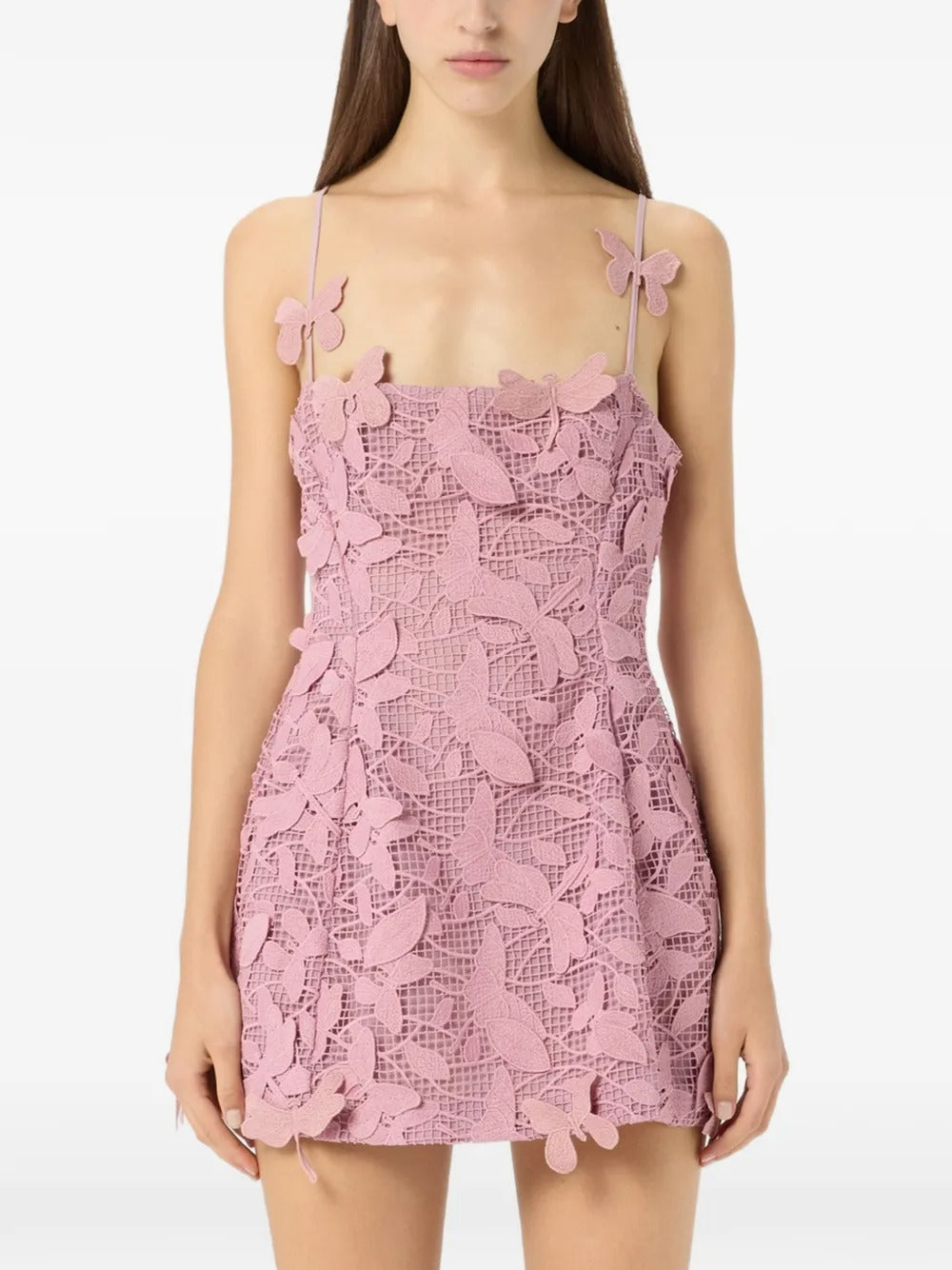 Butterfly-appliqué mini dress-BLUMARINE-Verso