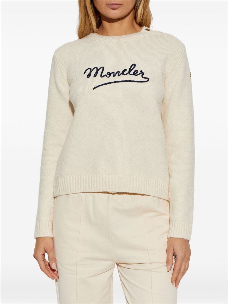 Button-detail sweater-MONCLER-Verso