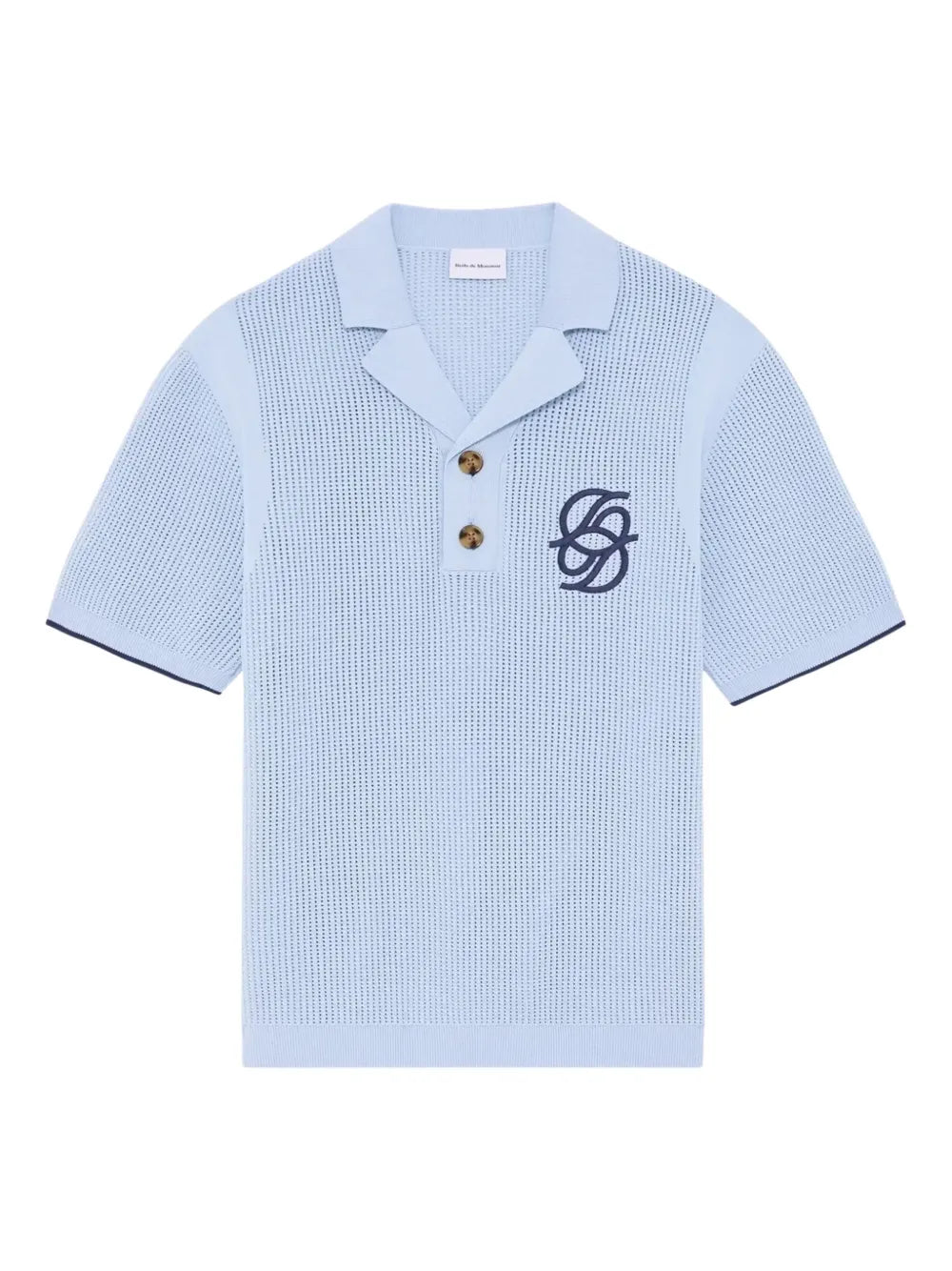 Button embroidered polo shirt-DRÔLE DE MONSIEUR-305940-S-Verso