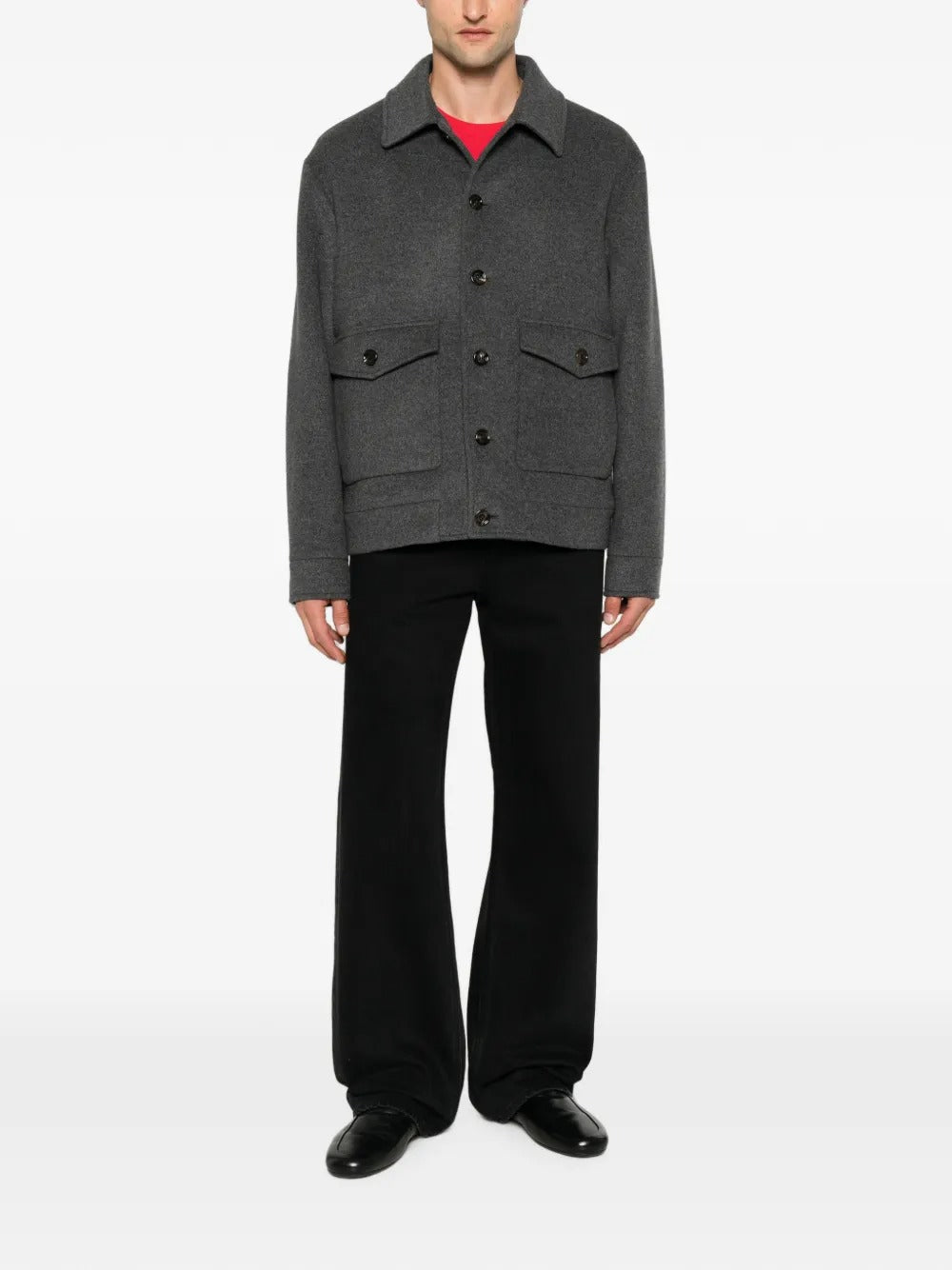 Button-fastening flap-pocket jacket-VALENTINO-Verso