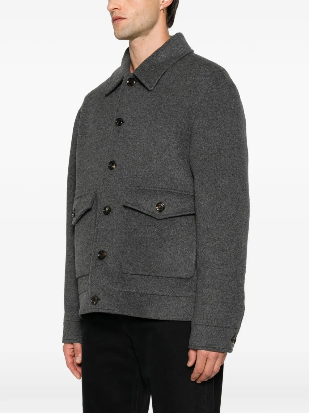 Button-fastening flap-pocket jacket-VALENTINO-Verso
