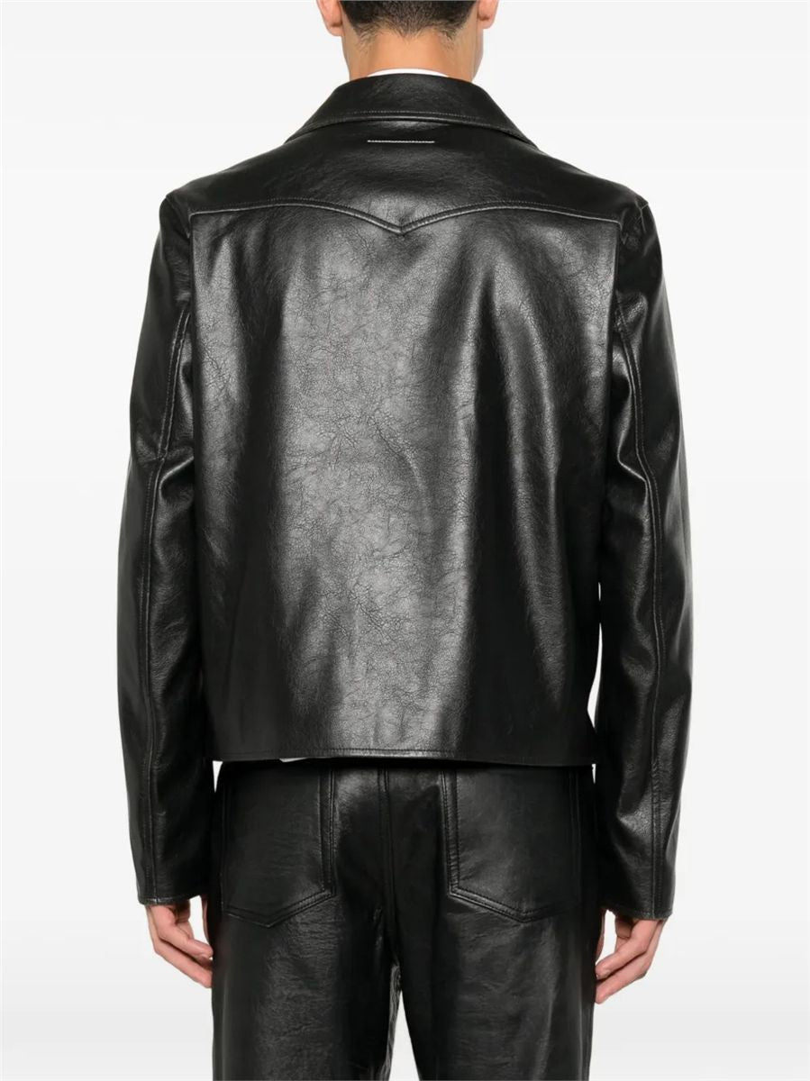 Button-fastening long-sleeve jacket-MM6-Verso